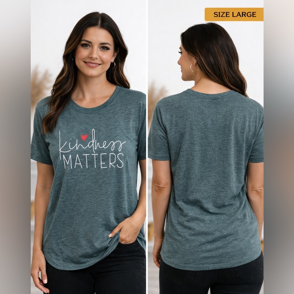 Kindness Matters Women’s Heather Tee LARGE